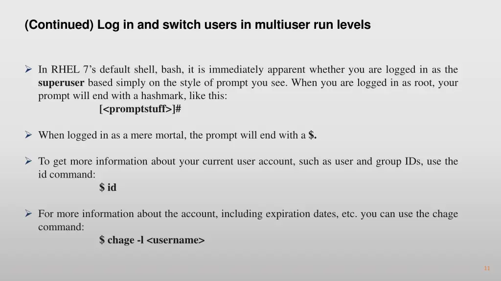 continued log in and switch users in multiuser