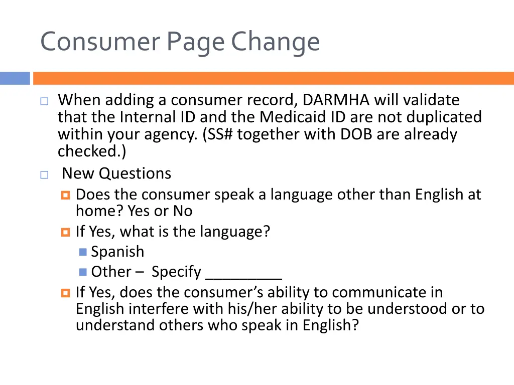 consumer page change