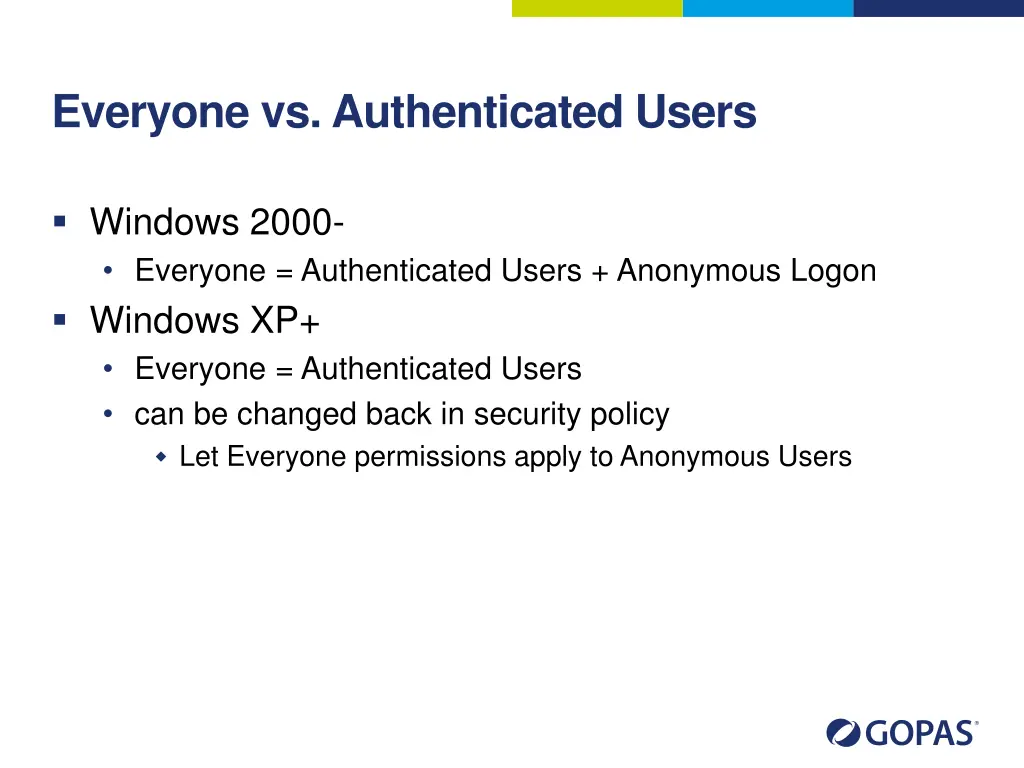 everyone vs authenticated users