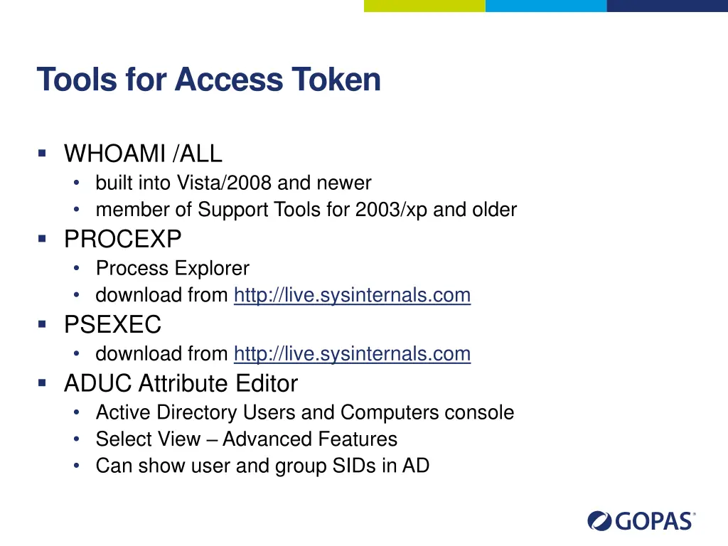 tools for access token