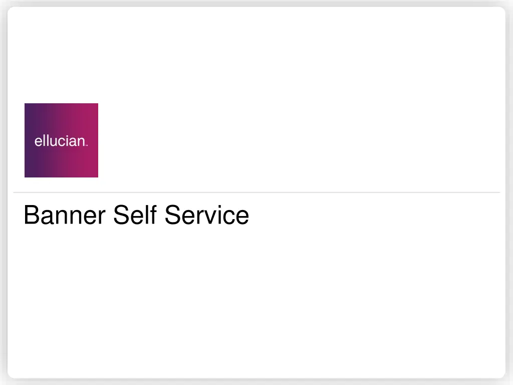 banner self service