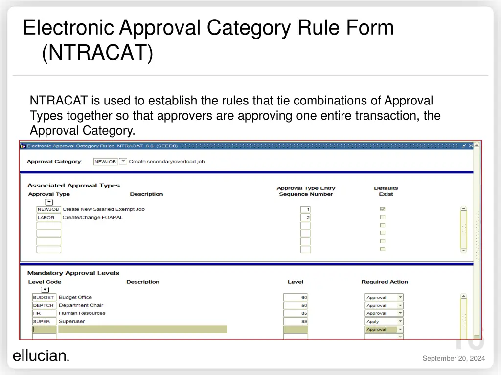 electronic approval category rule form ntracat