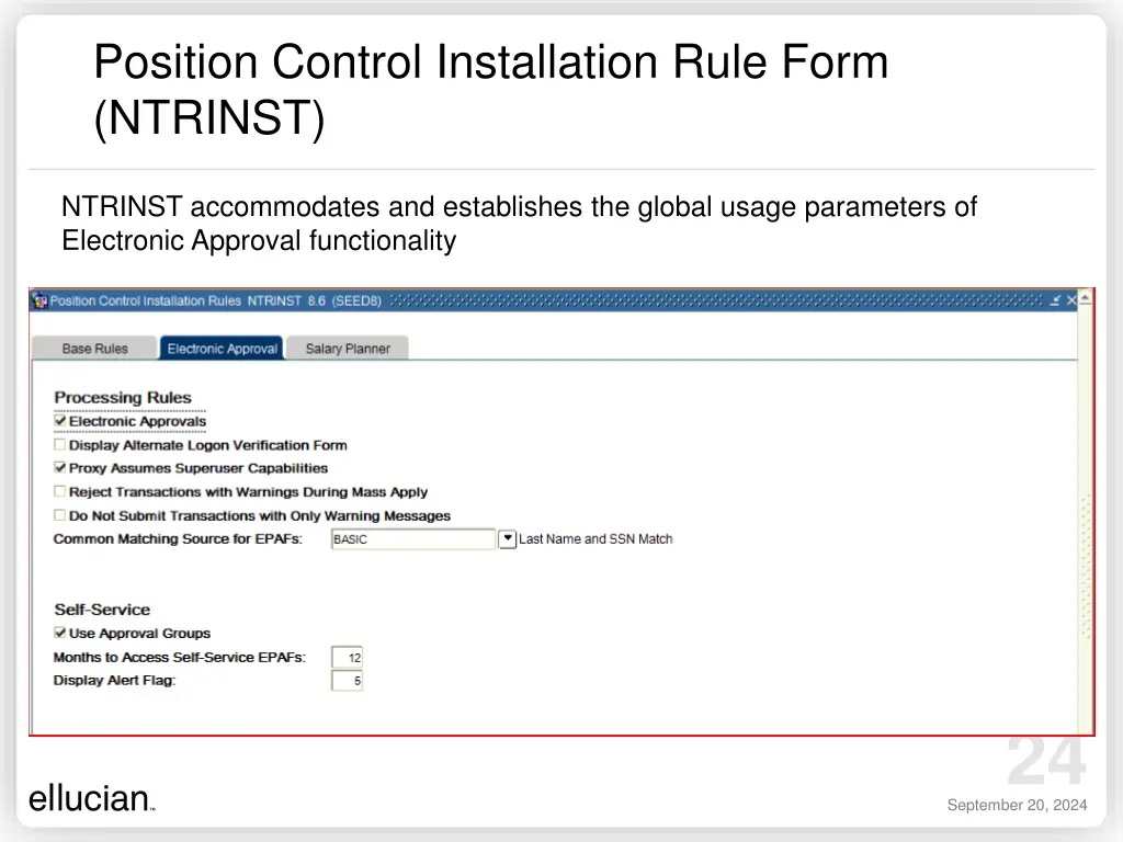 position control installation rule form ntrinst