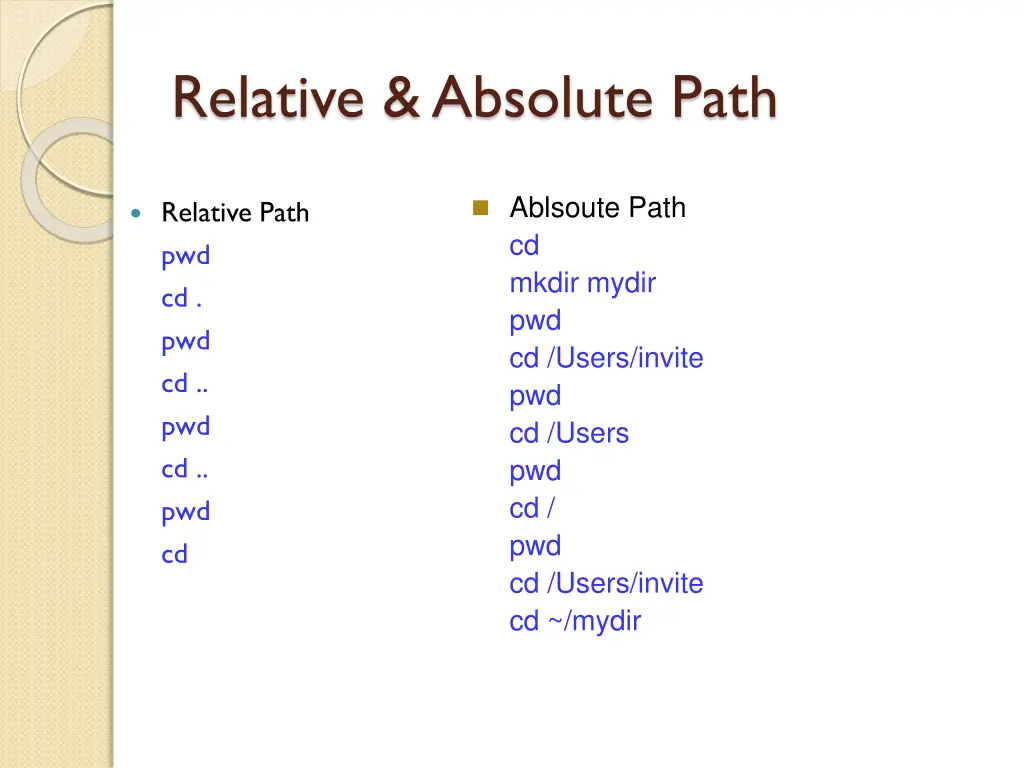 relative absolute path 1