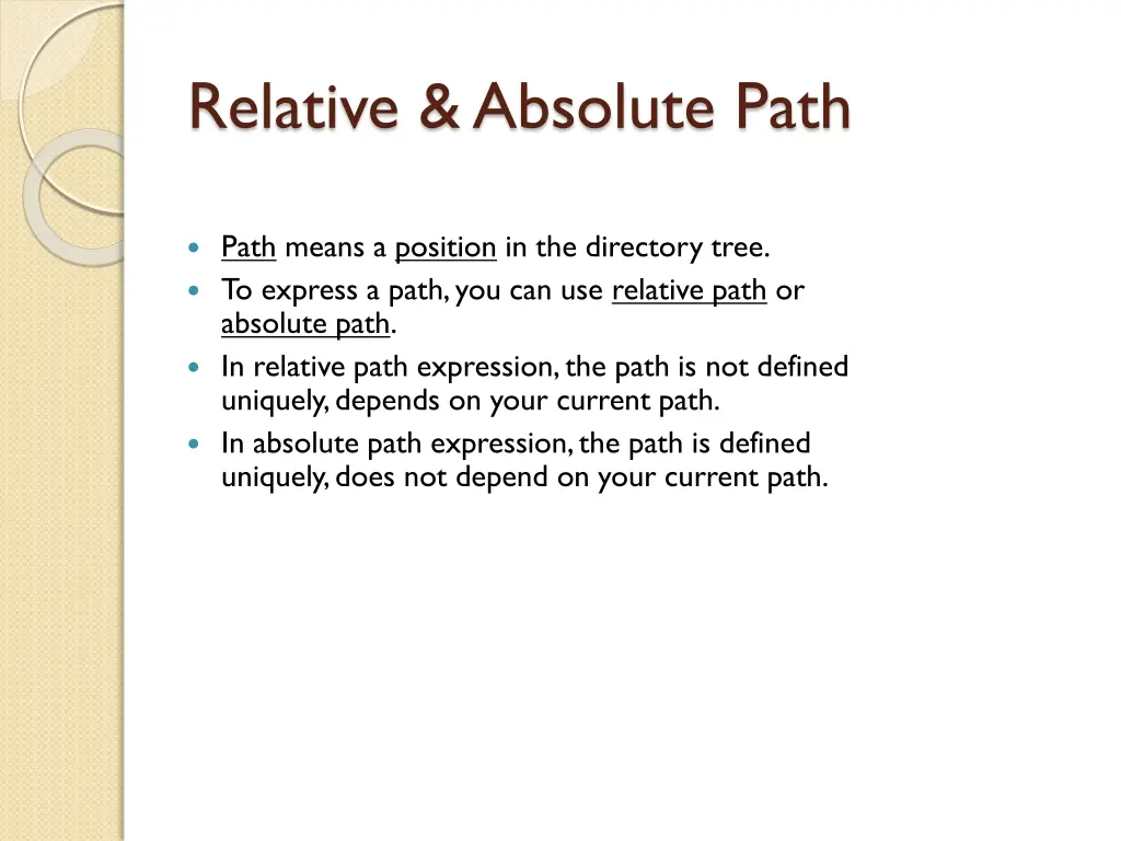 relative absolute path