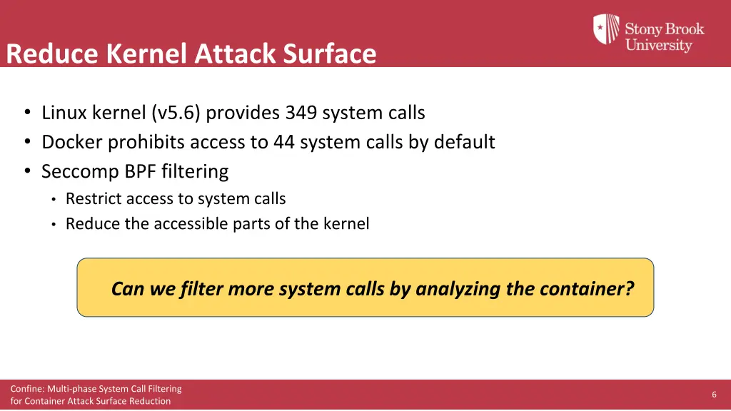 reduce kernel attack surface