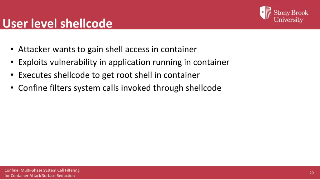 user level shellcode