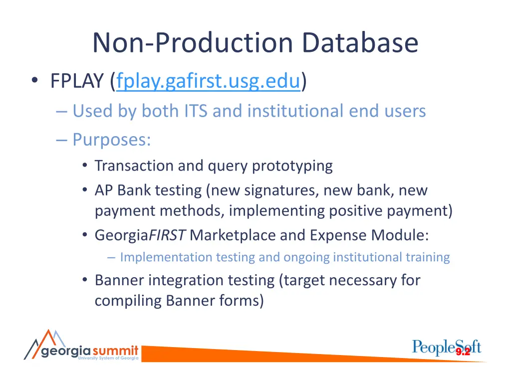 non production database fplay fplay gafirst