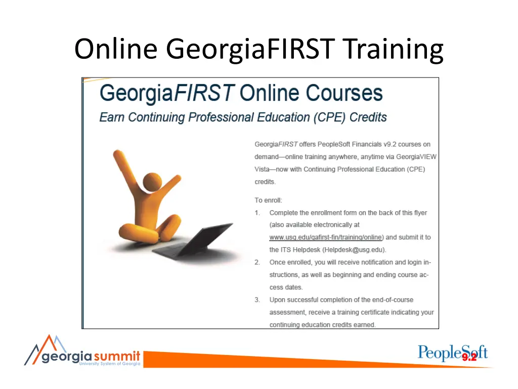 online georgiafirst training