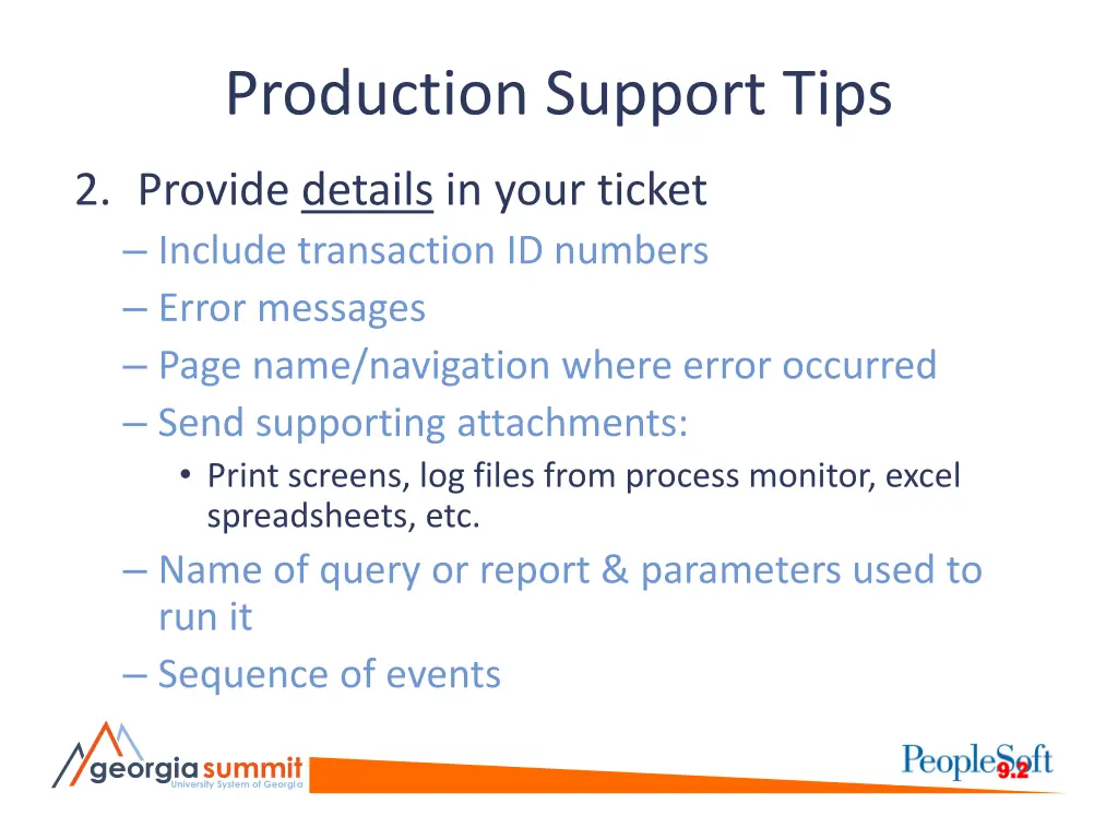 production support tips