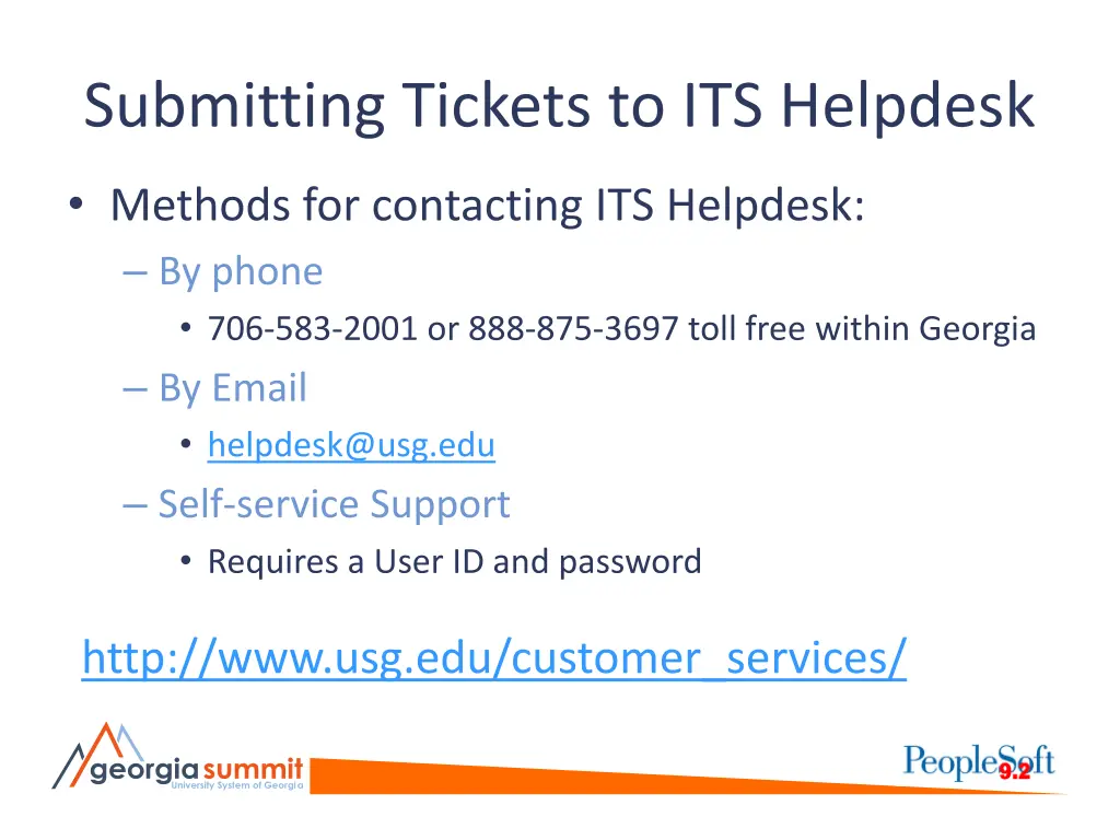 submitting tickets to its helpdesk