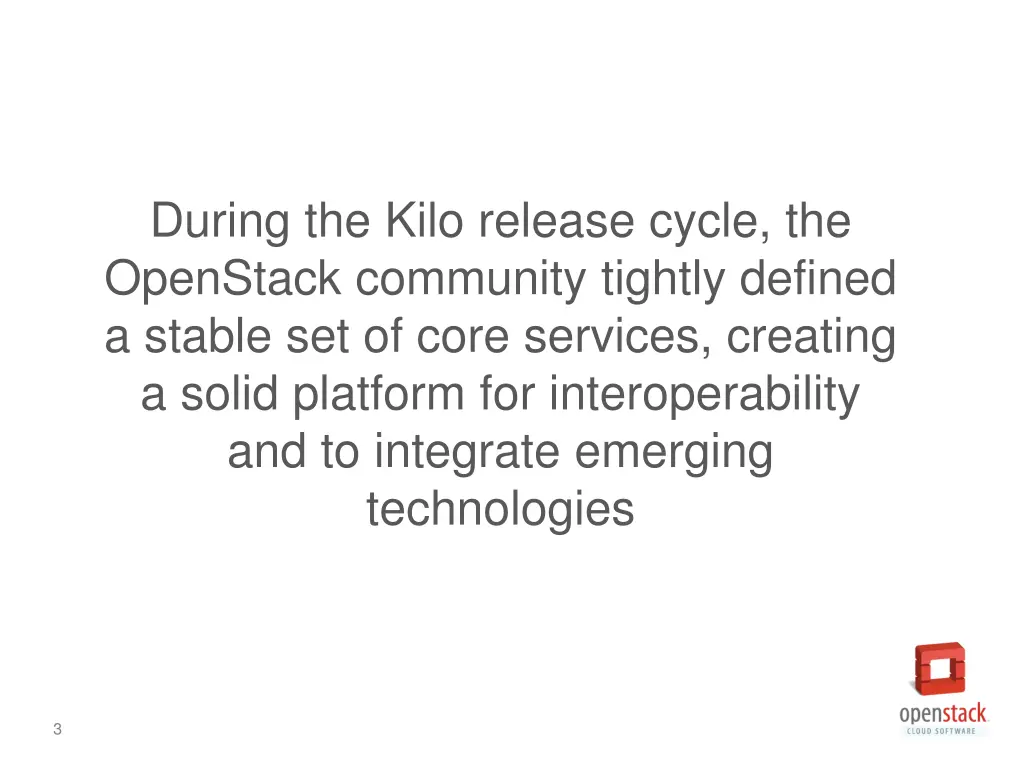 during the kilo release cycle the openstack