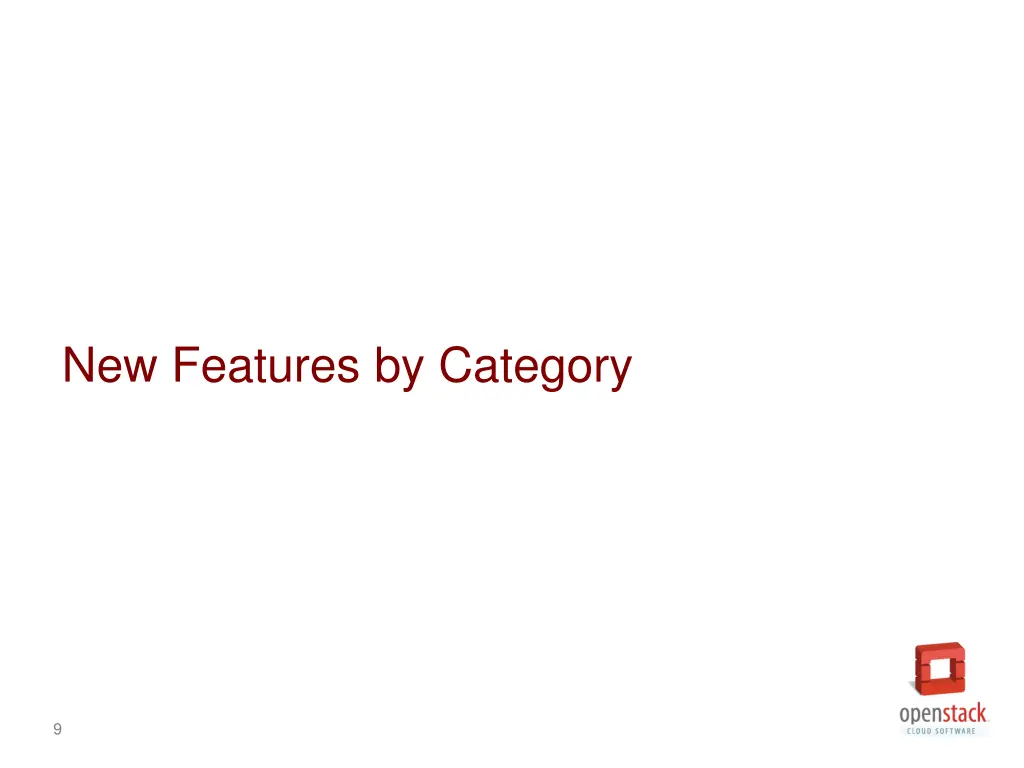 new features by category