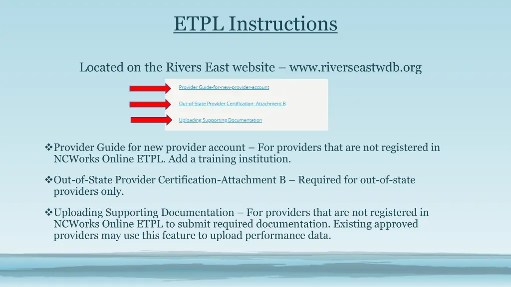 etpl instructions