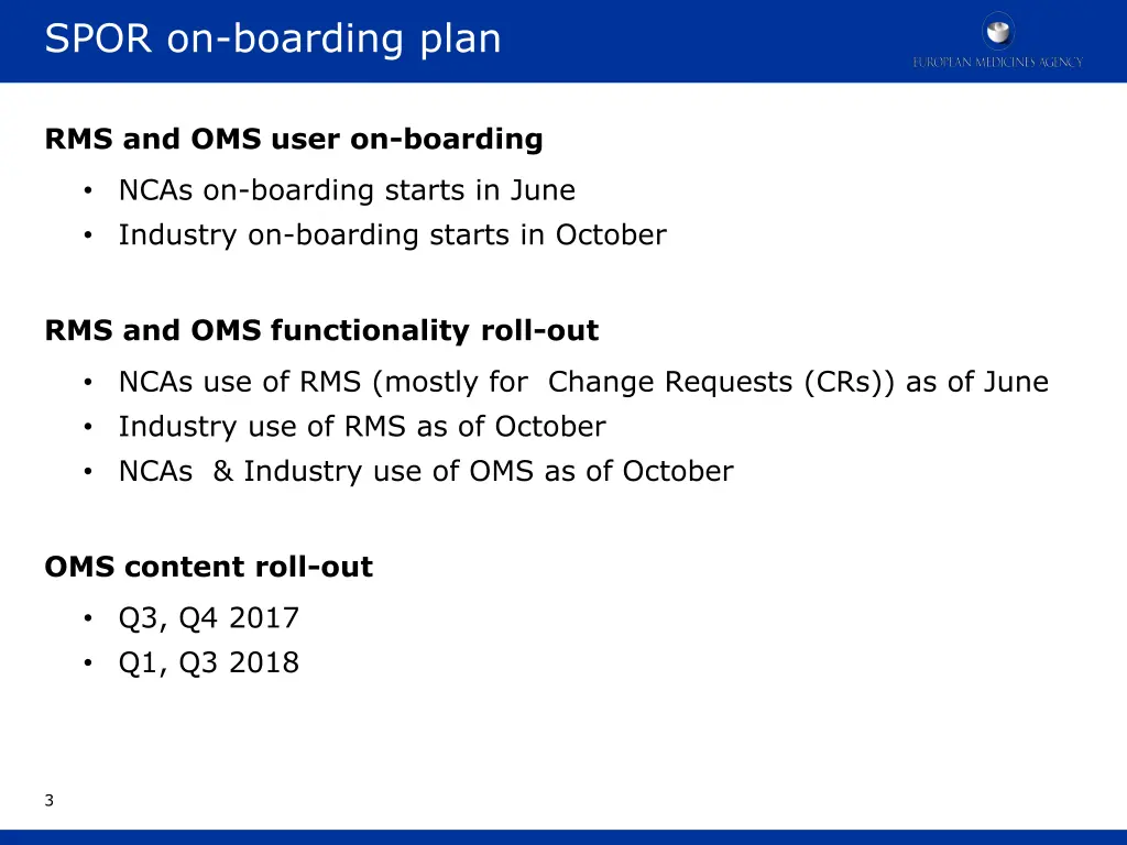 spor on boarding plan