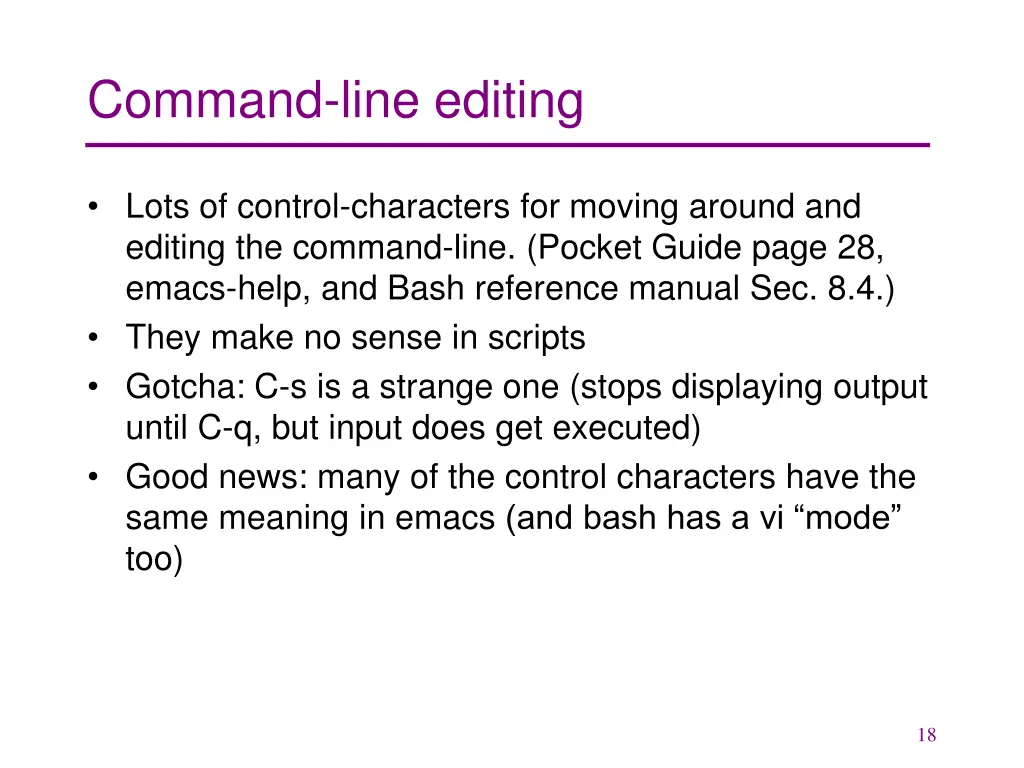 command line editing