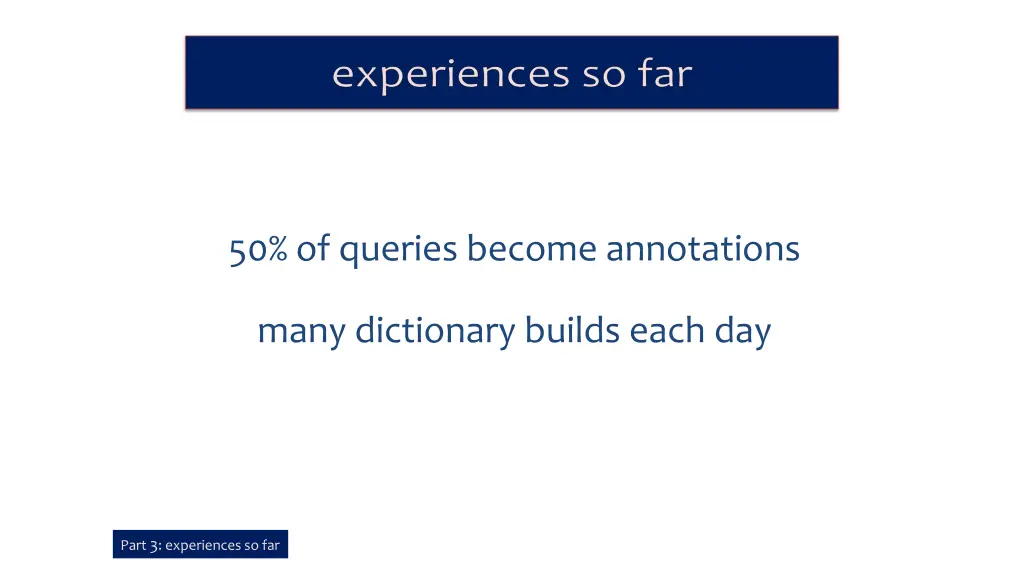 50 of queries become annotations