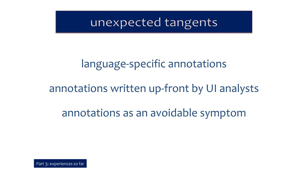 language specific annotations