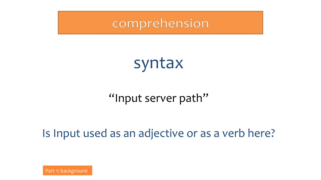 syntax 1