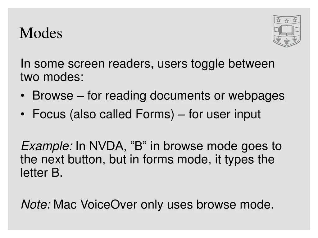 modes