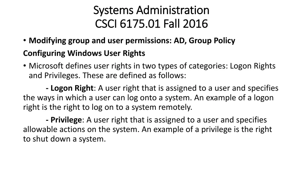 systems administration systems administration 17