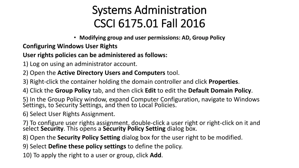 systems administration systems administration 19