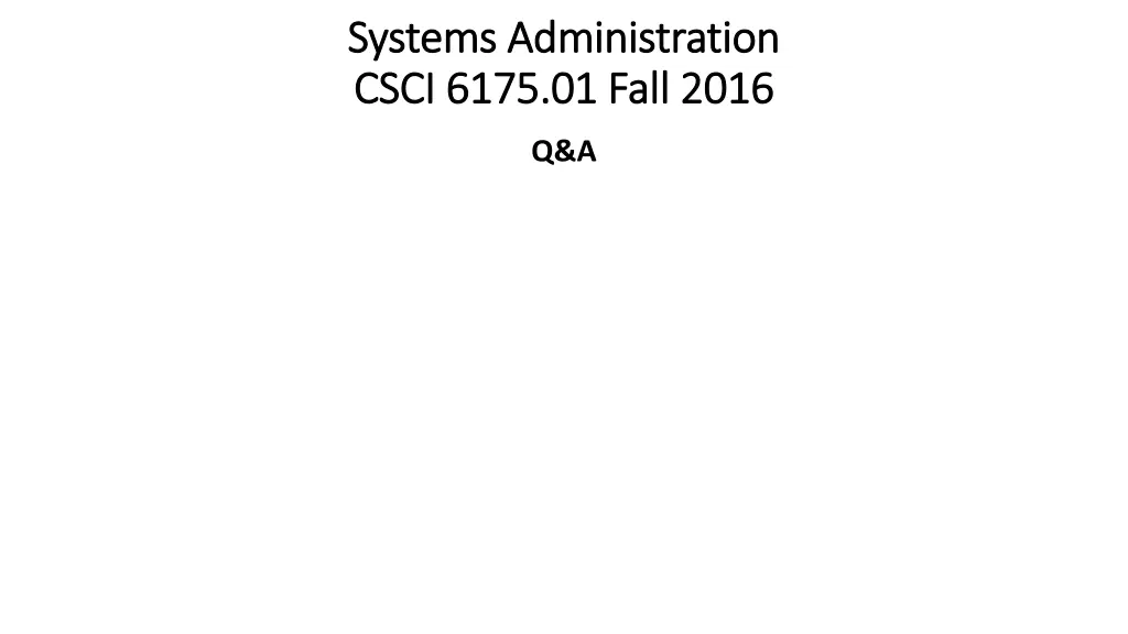 systems administration systems administration 22