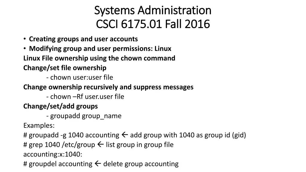 systems administration systems administration 7