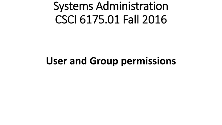 systems administration systems administration