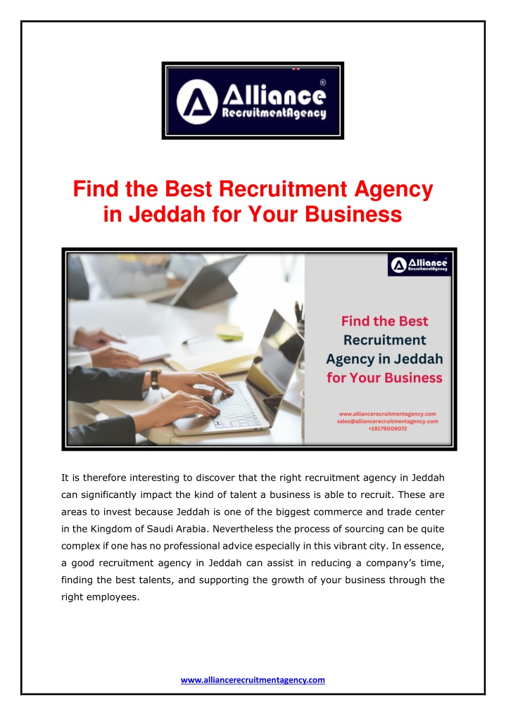 find the best recruitment agency in jeddah