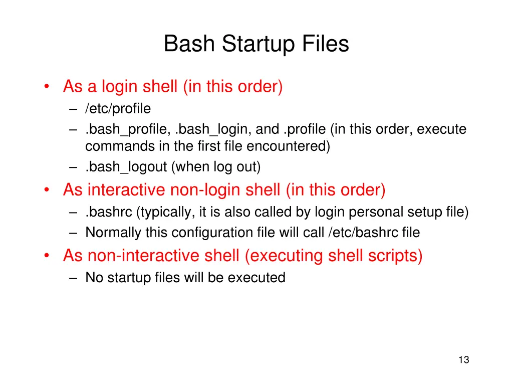 bash startup files