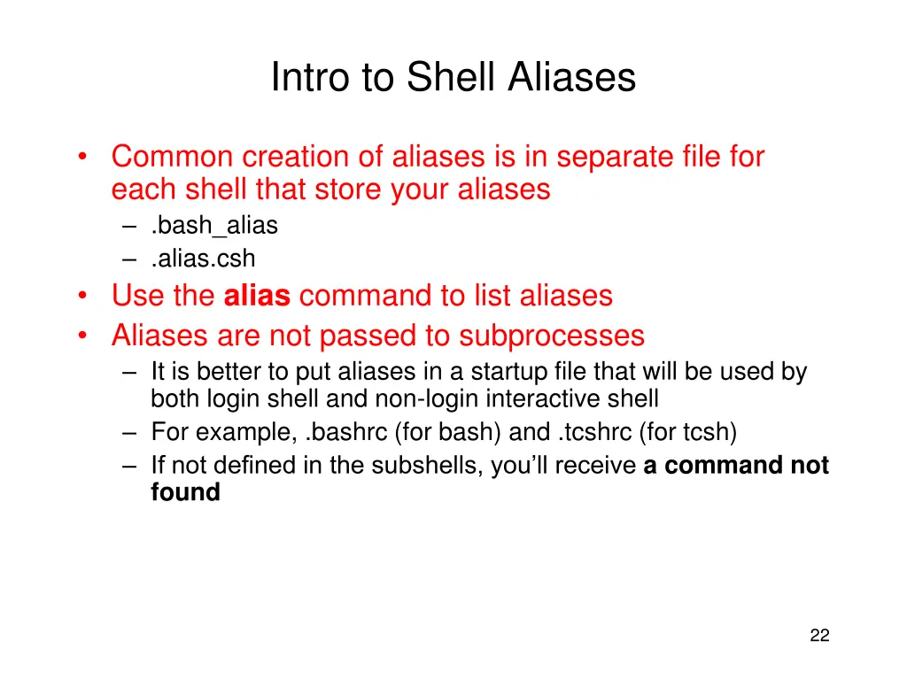 intro to shell aliases 1