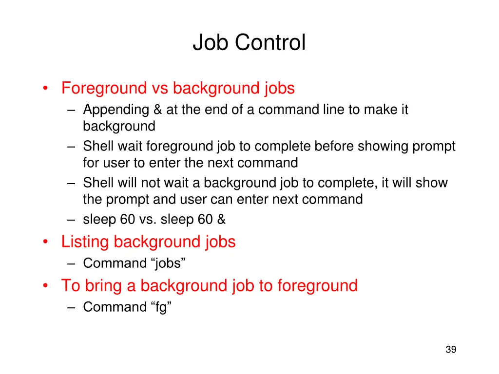 job control