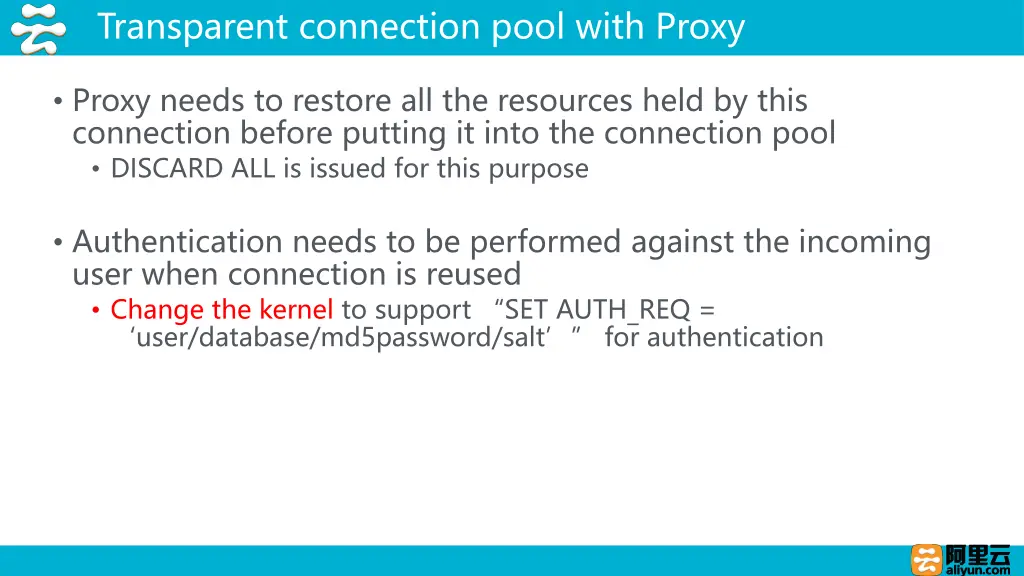 transparent connection pool with proxy 1