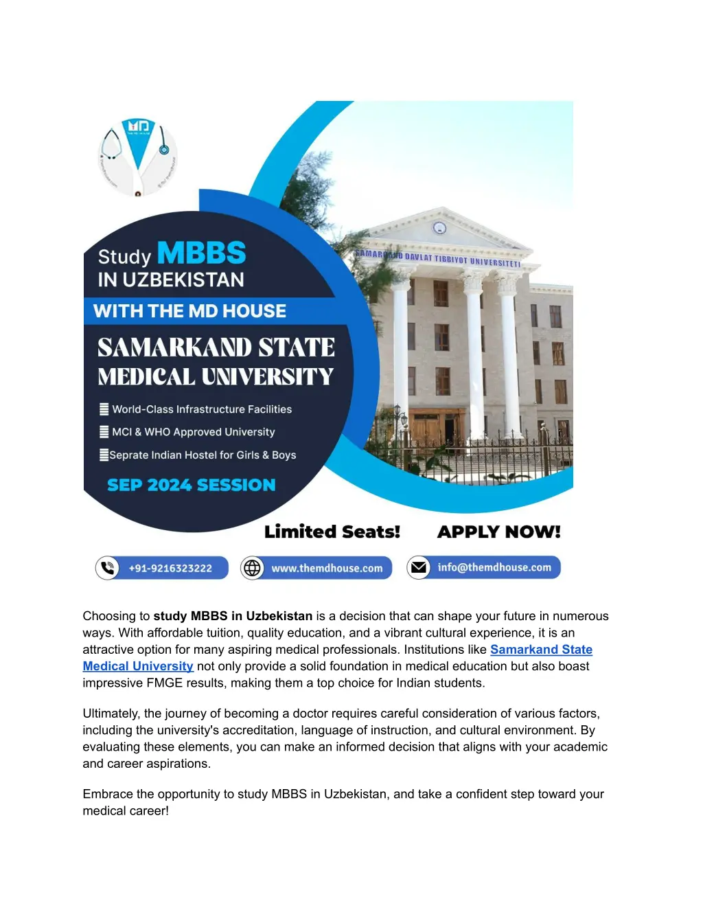 choosing to study mbbs in uzbekistan