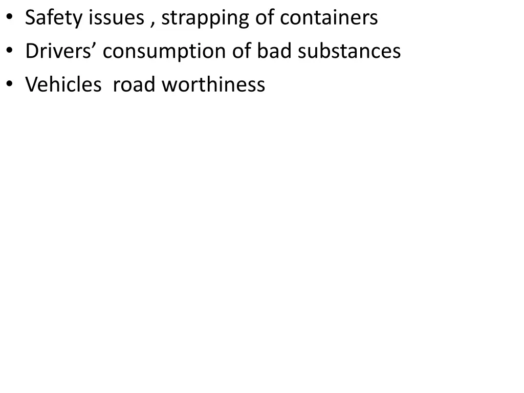 safety issues strapping of containers drivers