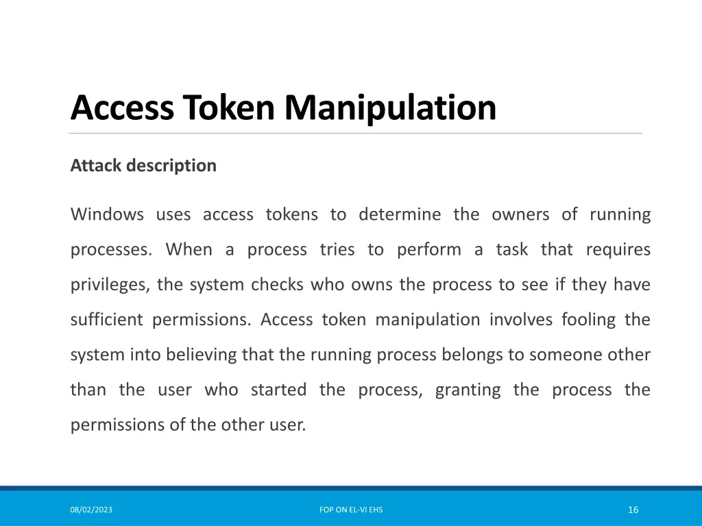 access token manipulation