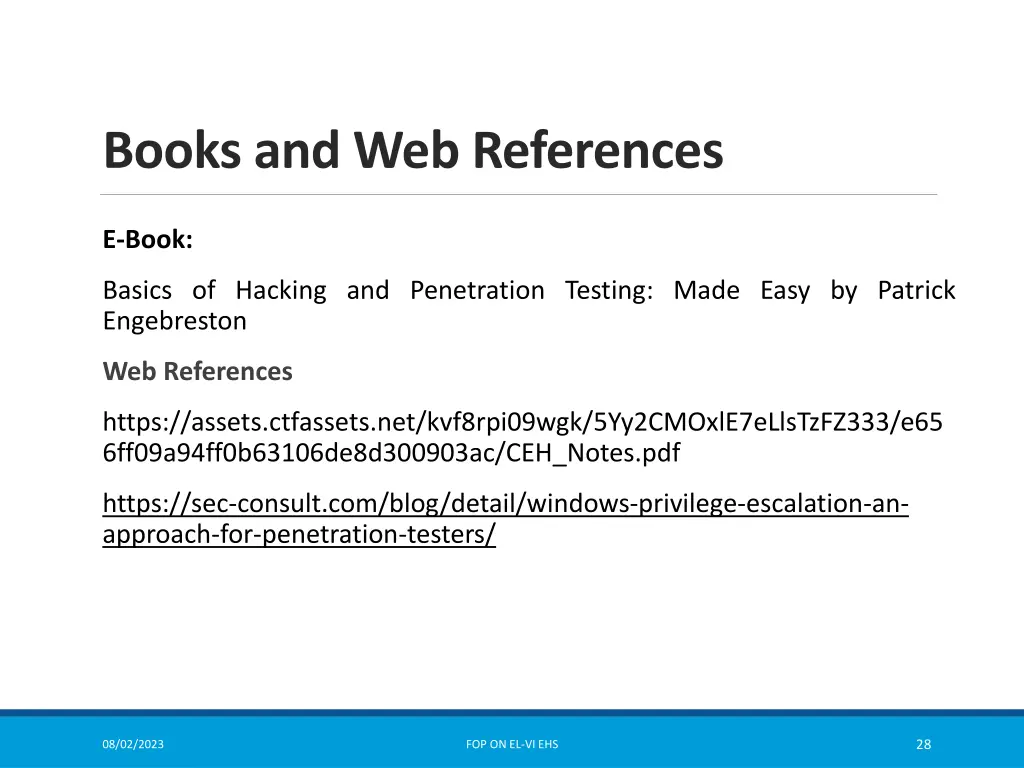 books and web references