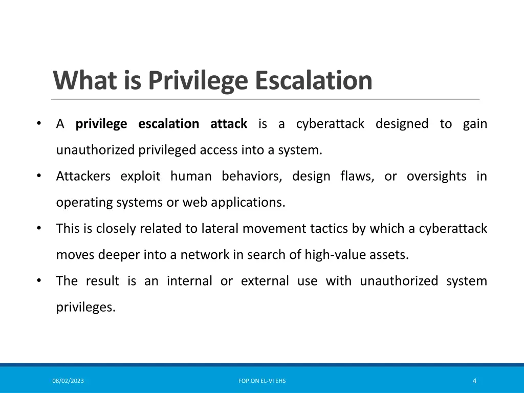 what is privilege escalation