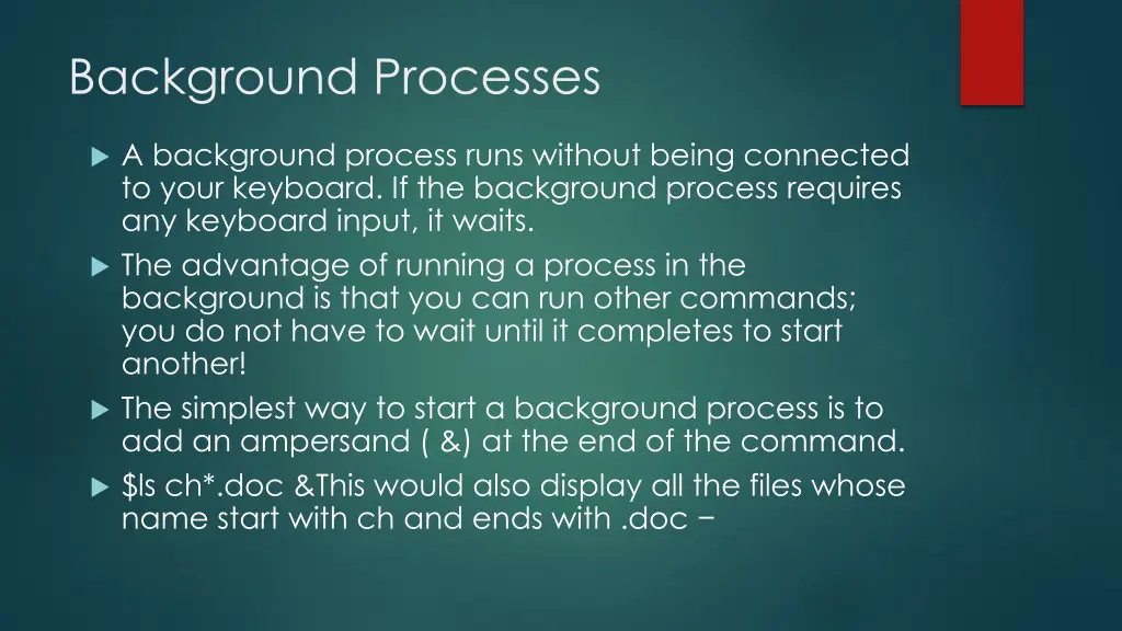 background processes