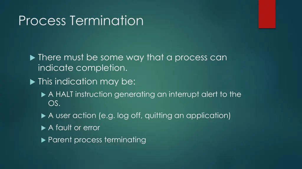 process termination