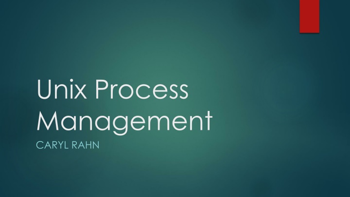 unix process management caryl rahn