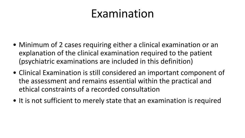 examination