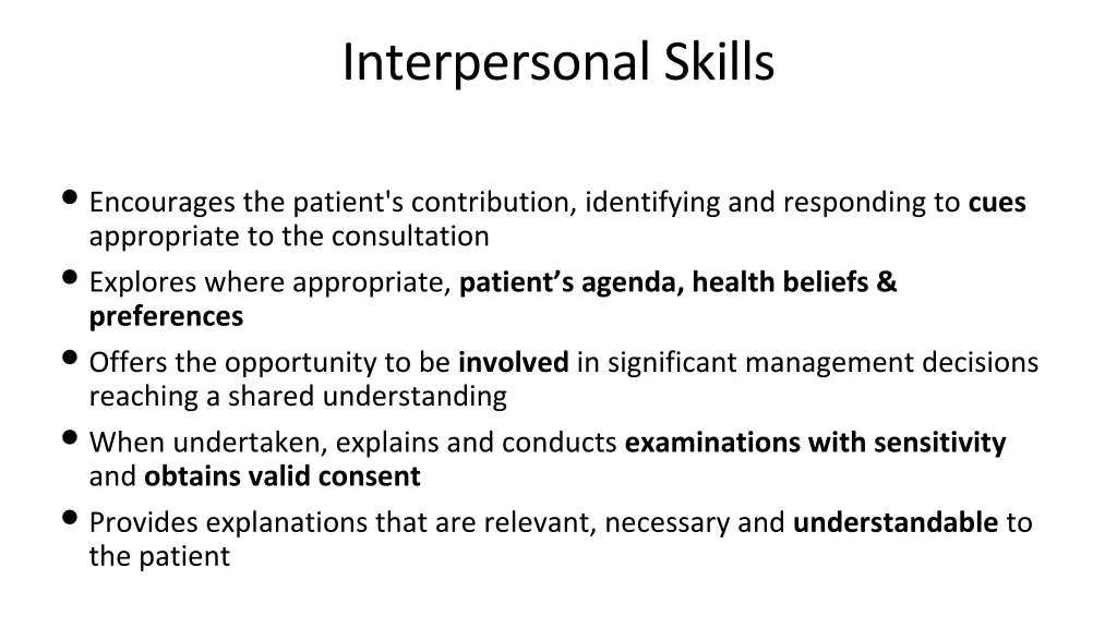 interpersonal skills