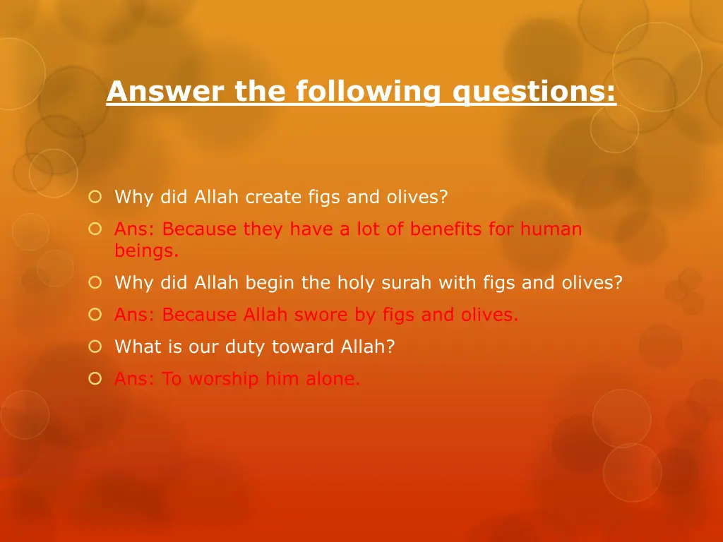 answer the following questions 1