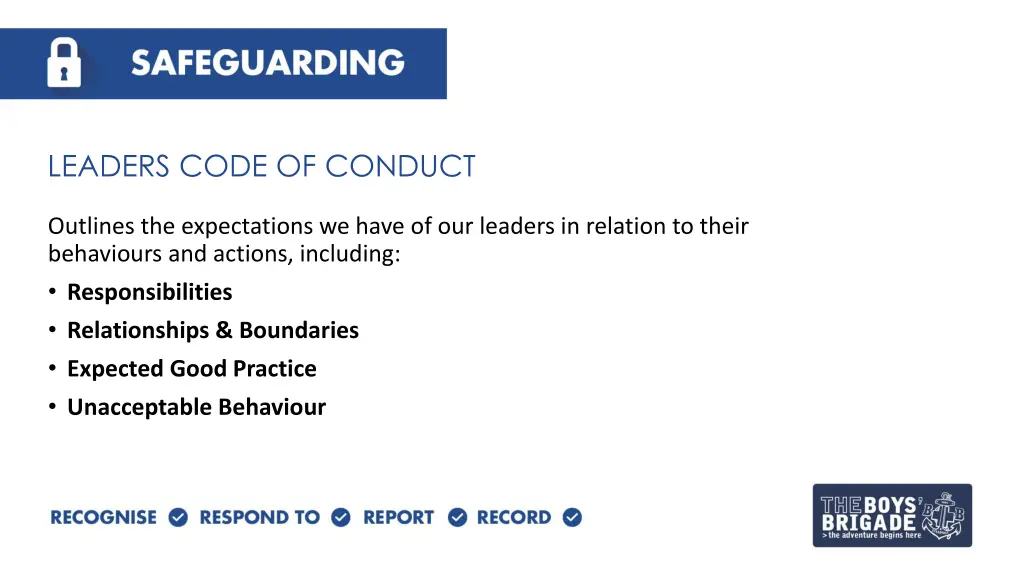 leaders code of conduct