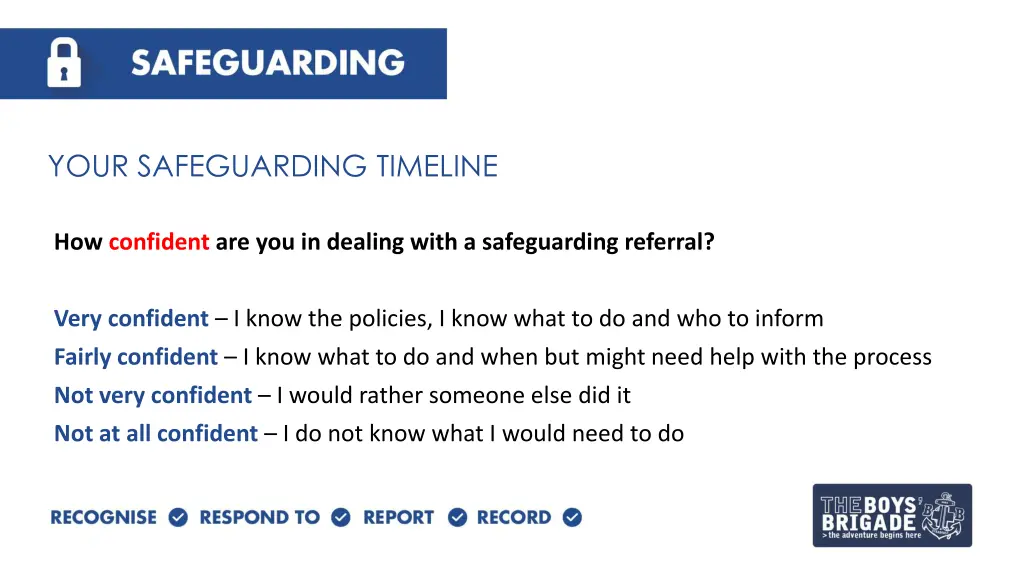 your safeguarding timeline 1