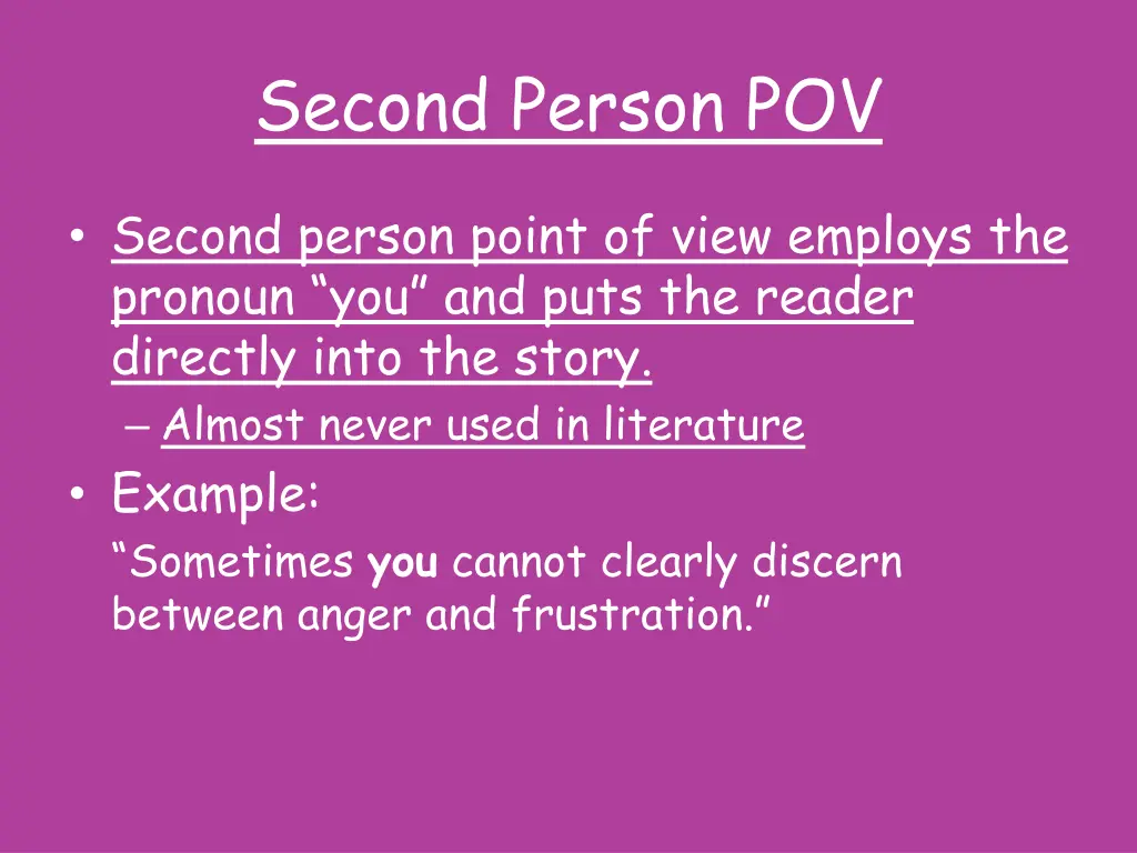 second person pov