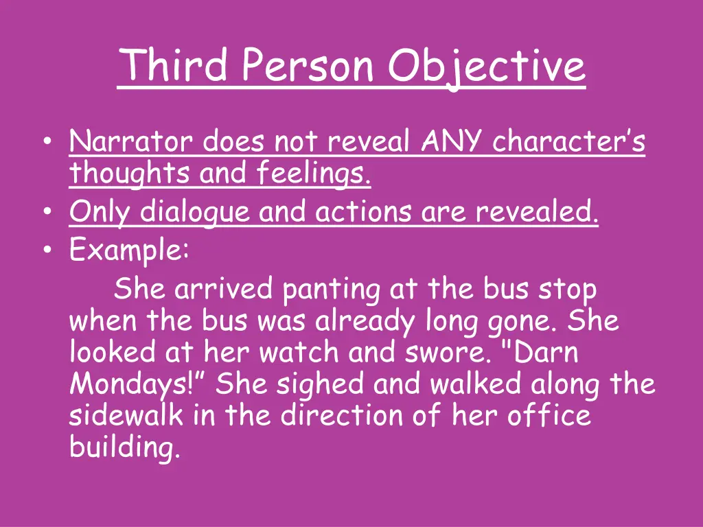 third person objective