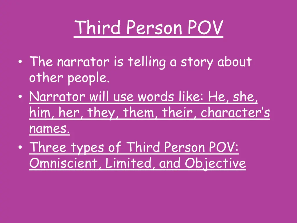 third person pov